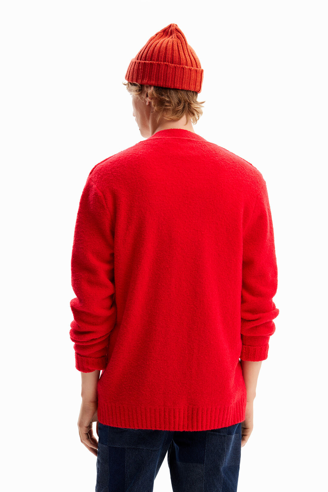 Men's Red Cardigan